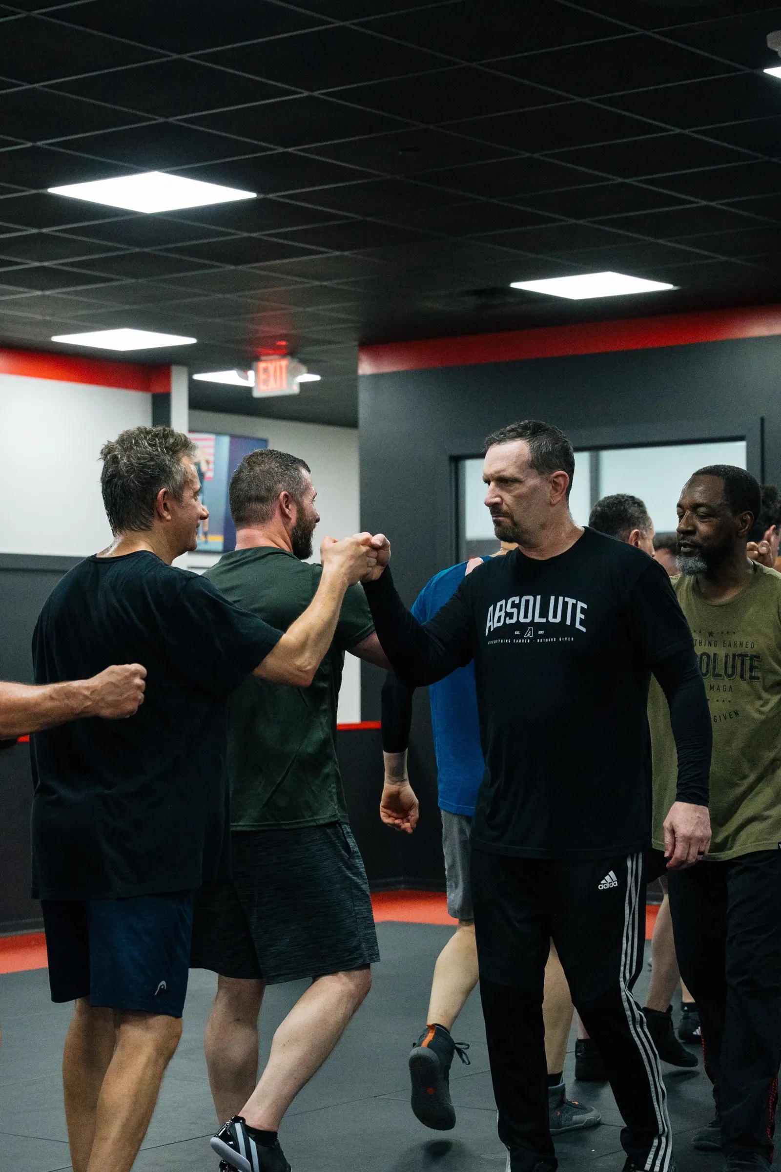 Master leading a martial arts class